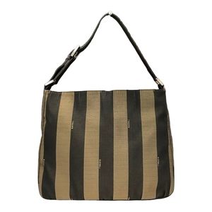 Fendi Signature Pequin Logo Hobo